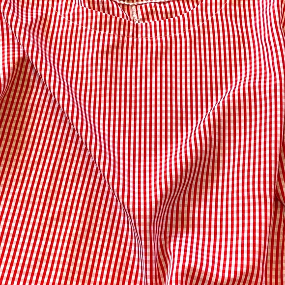 Zanzea Collection PLAID blouse lantern sleeves 4 fake buttons up back size 4 XL - Picture 2 of 9